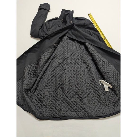 ZARA Black Trench Coat Women's Size M - Picture 10 of 16